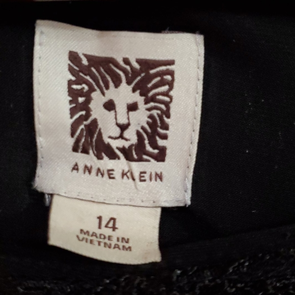 Ann Klein Sleeveless Black Dress Size 14 - Picture 3 of 6